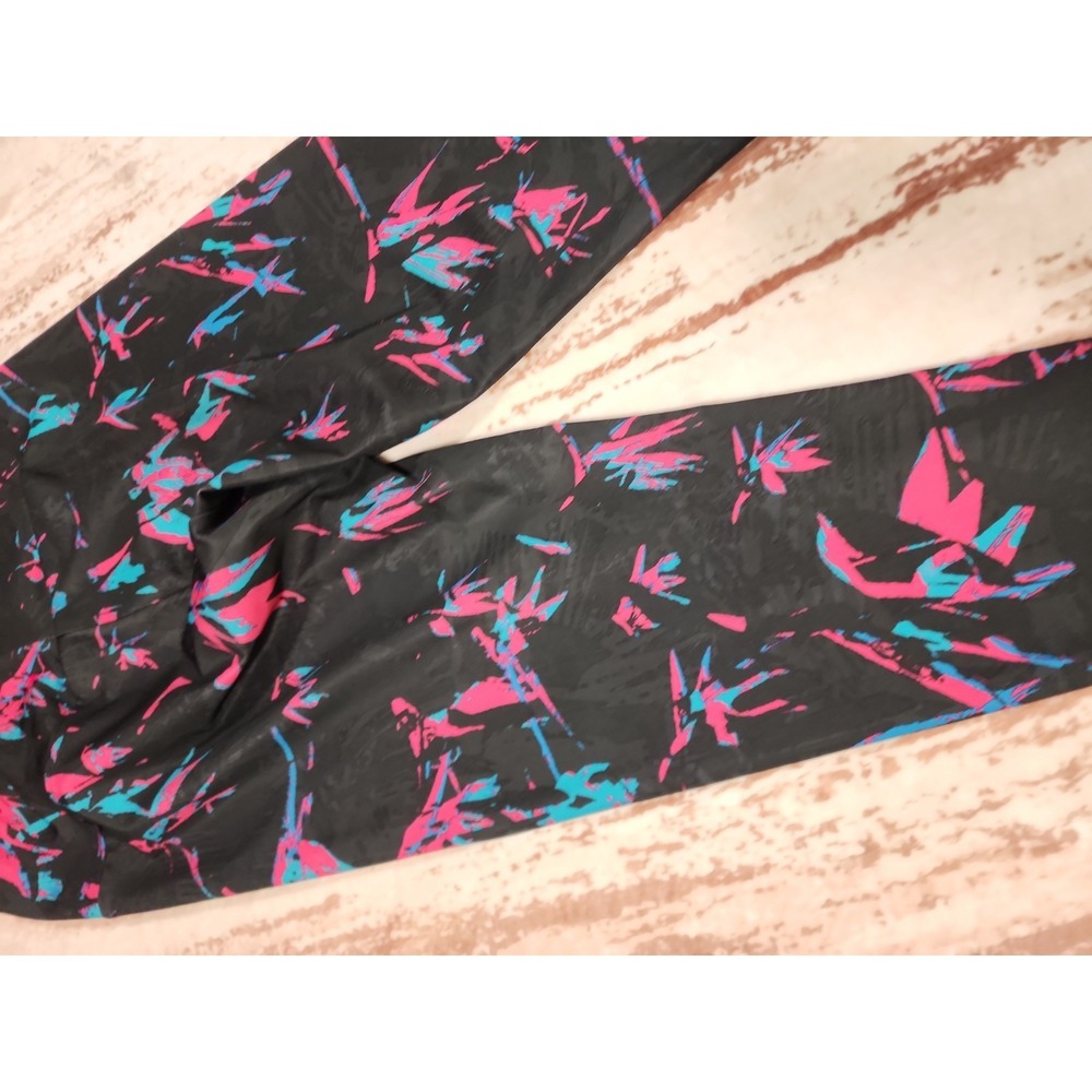 Adidas All Over Print Tech Leggings Womens Abstract Floral - Size M - Picture 5 of 6